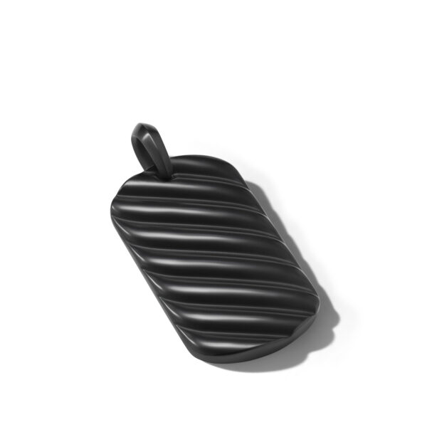 Sculpted Cable Tag in Black Titanium, 42mm - Image 2