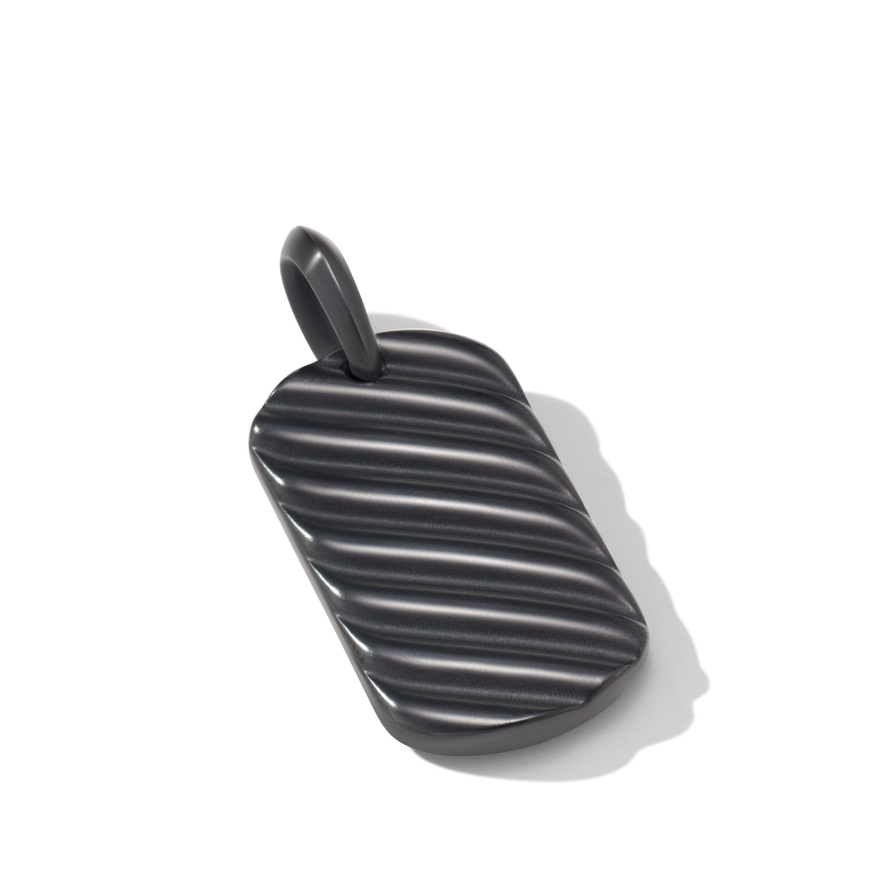 Sculpted Cable Tag in Black Titanium, 27mm - Image 2