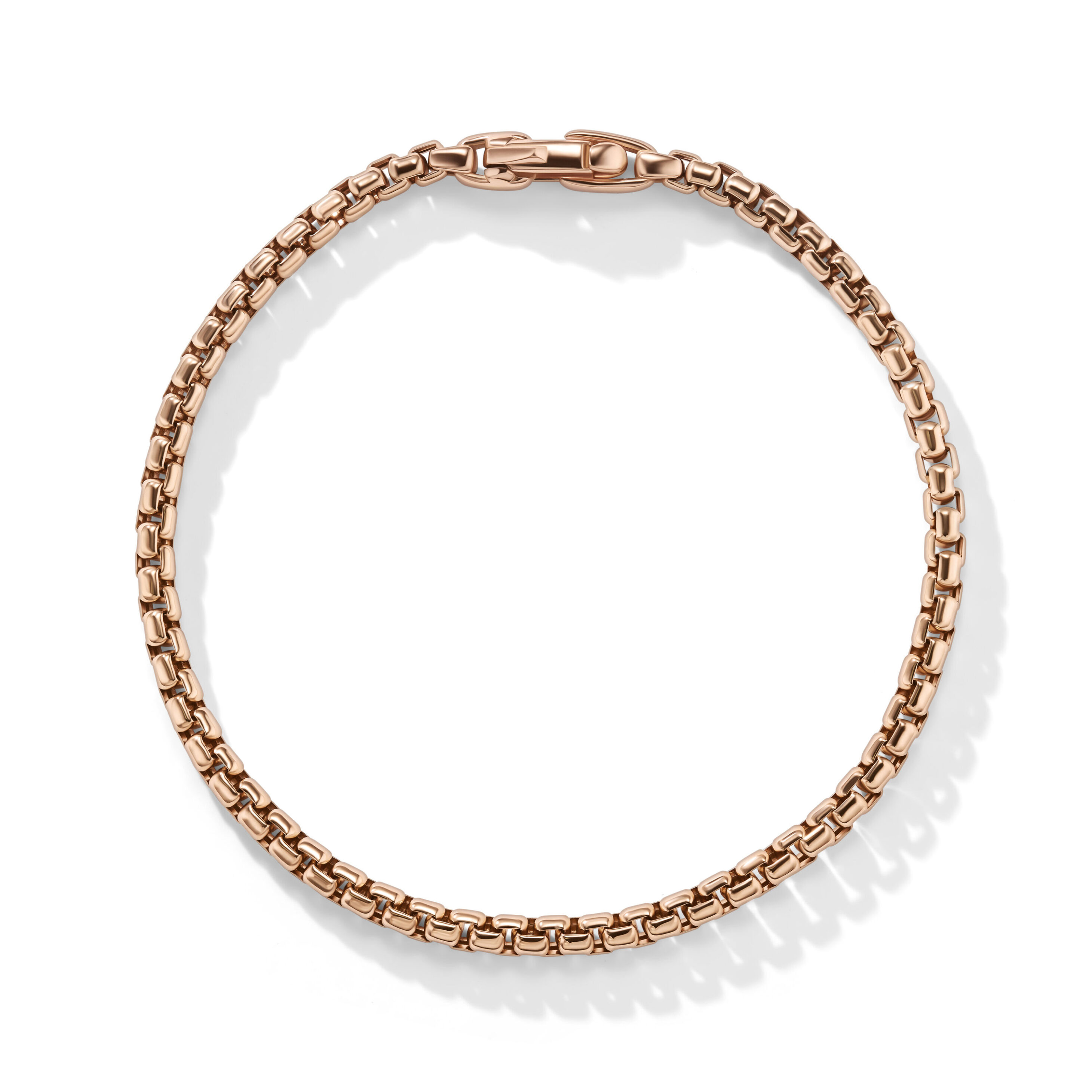 Box Chain Bracelet in 18K Rose Gold