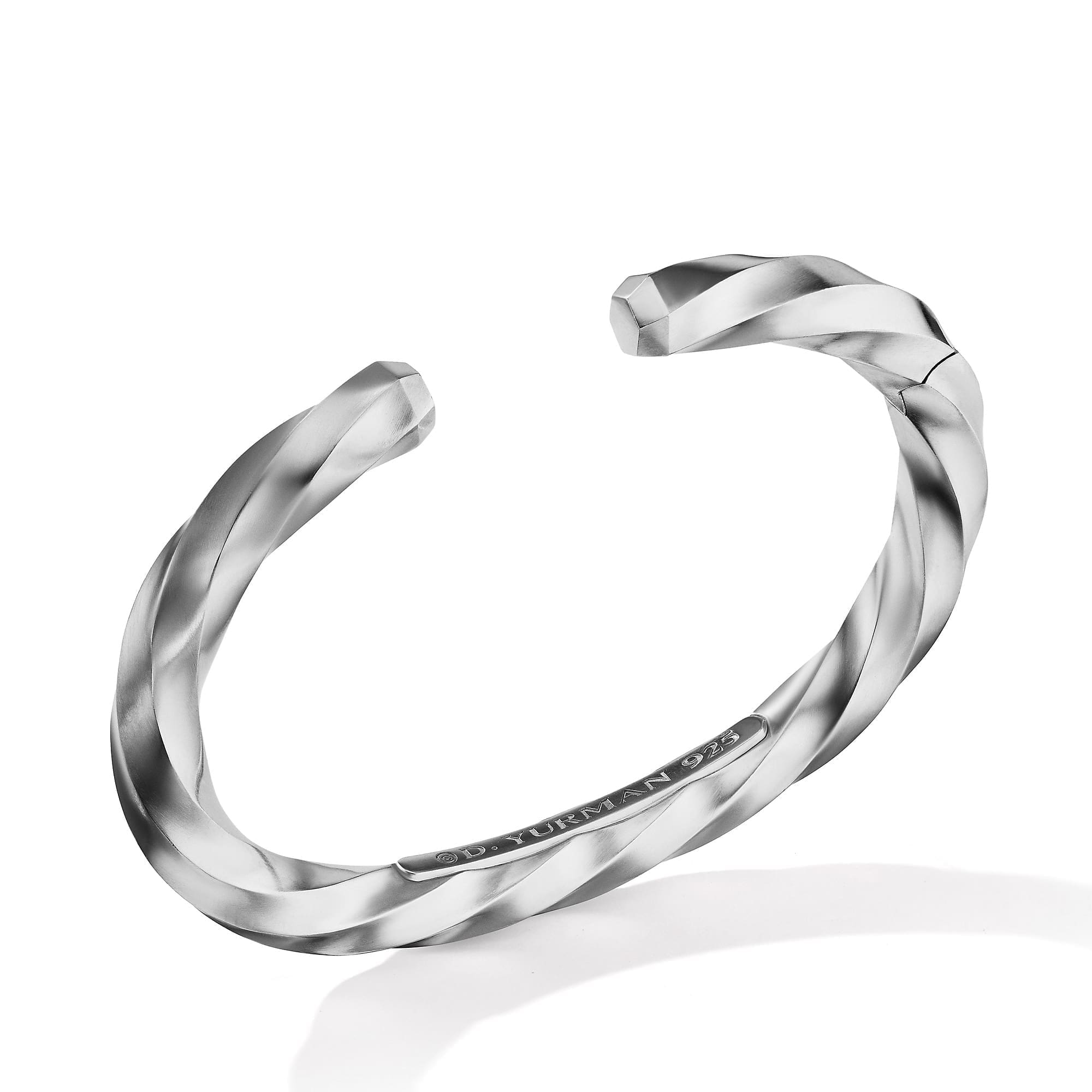 Cable Edge Cuff Bracelet in Sterling Silver, 8mm - Image 2
