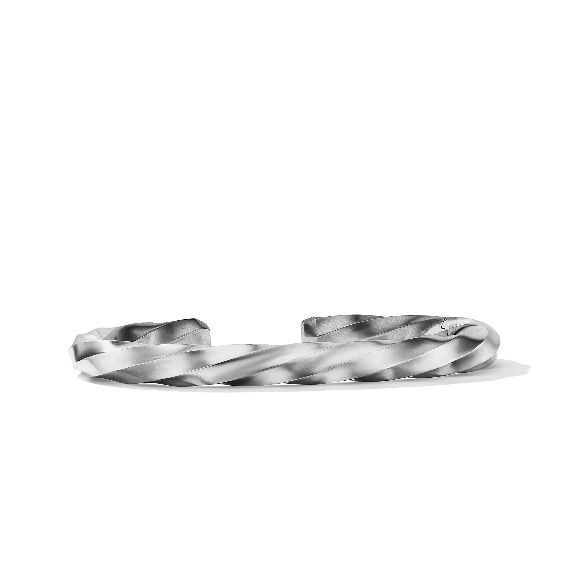 Cable Edge Cuff Bracelet in Sterling Silver, 8mm