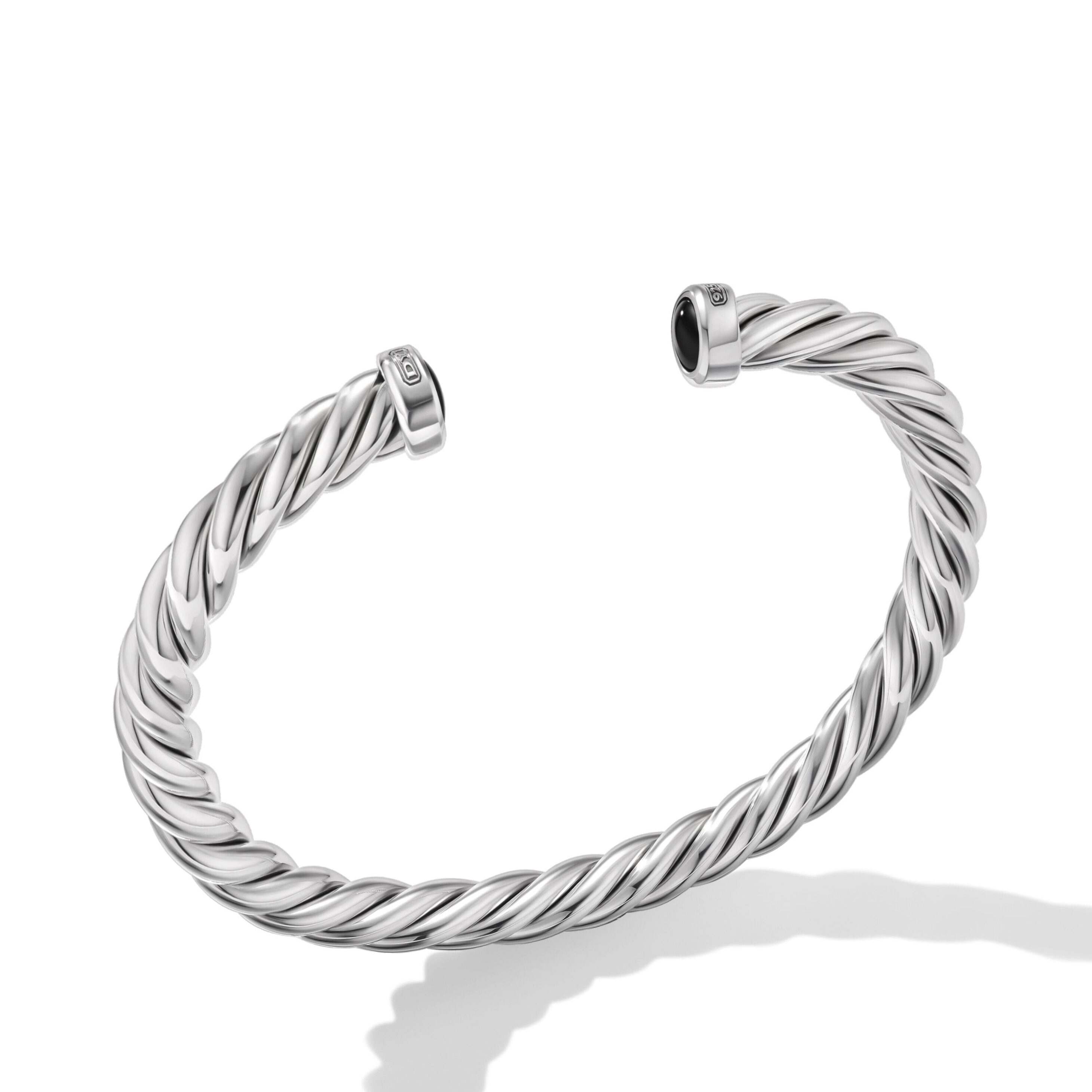 DY Madison Chain Bracelet in Sterling Silver with Grey Pearls, 6mm