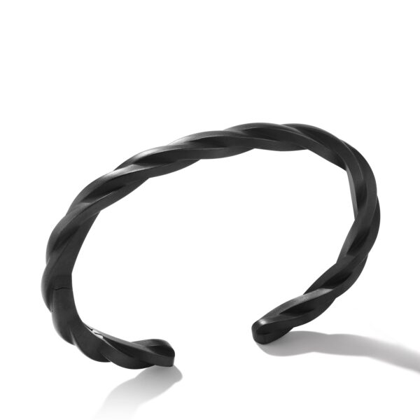 DY Heliosâ„¢ Cuff Bracelet in Black Titanium, 6mm - Image 2