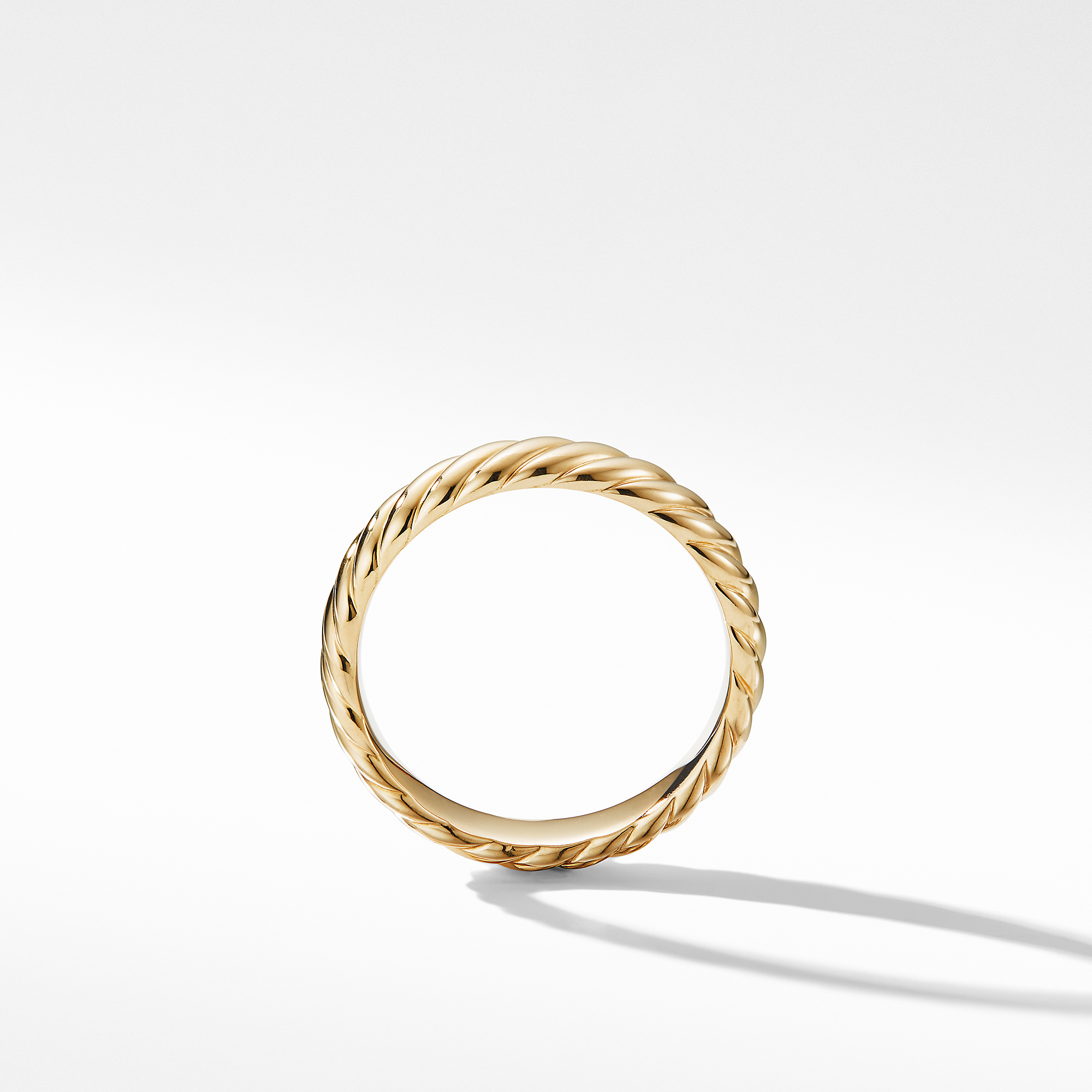 Cable Band Ring in 18K Yellow Gold, 5mm