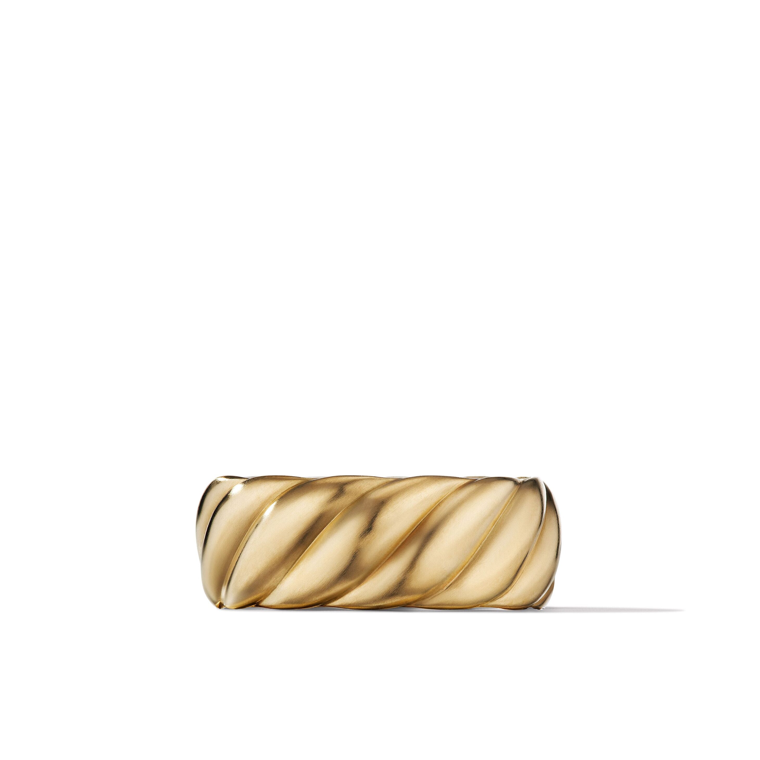 Sculpted Cable Contour Band Ring in 18K Yellow Gold