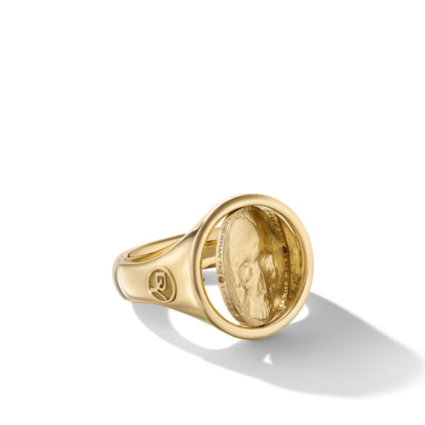 Life and Death Duality Signet Ring in 18K Yellow Gold, 20mm - Image 4