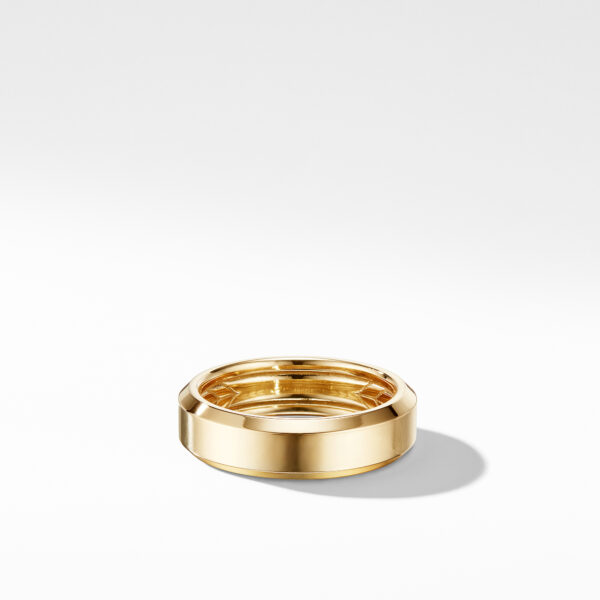 DY Heliosâ„¢ Band Ring in 18K Yellow Gold with Forged Carbon, 6mm