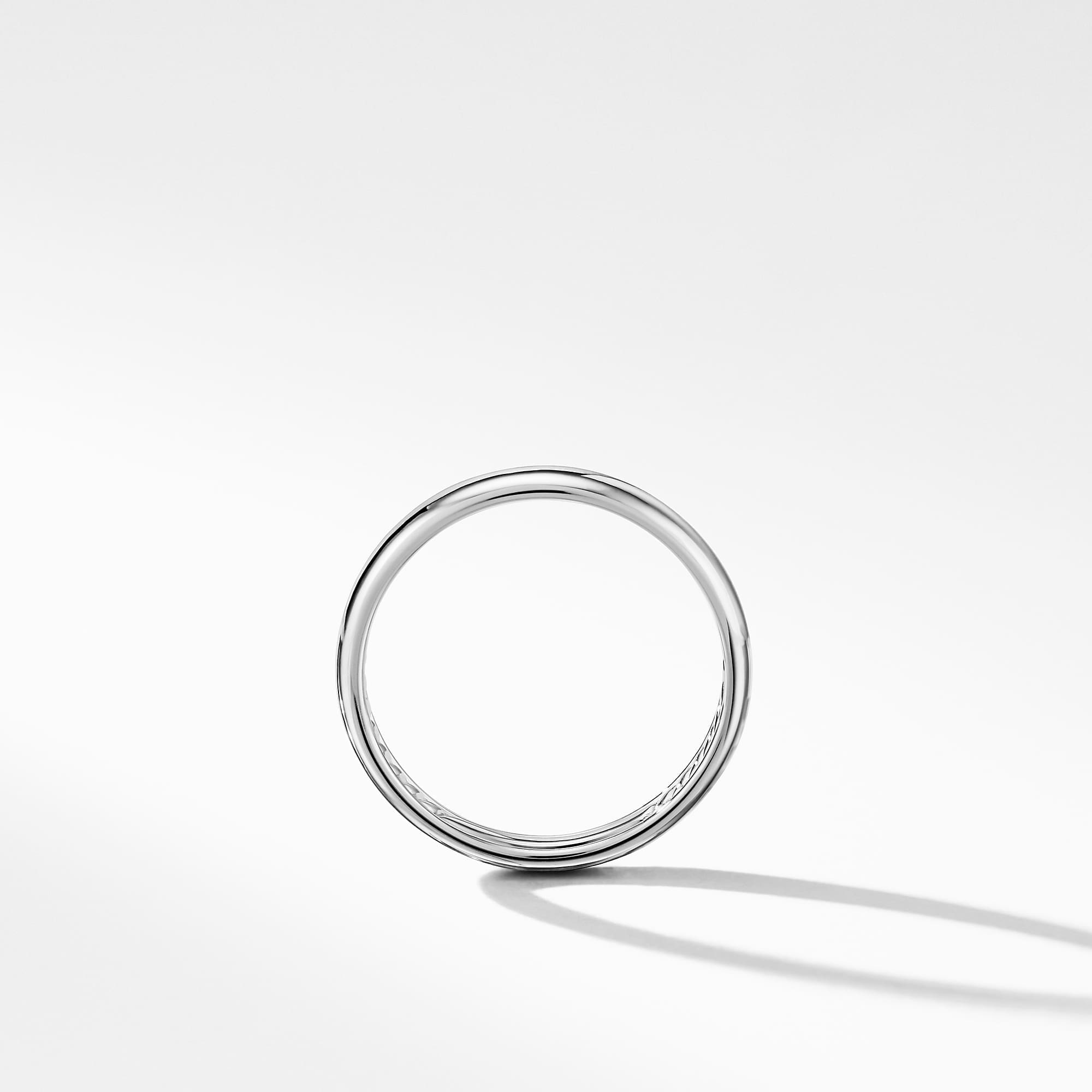 Sculpted Cable Band Ring in 18K White Gold, 9mm