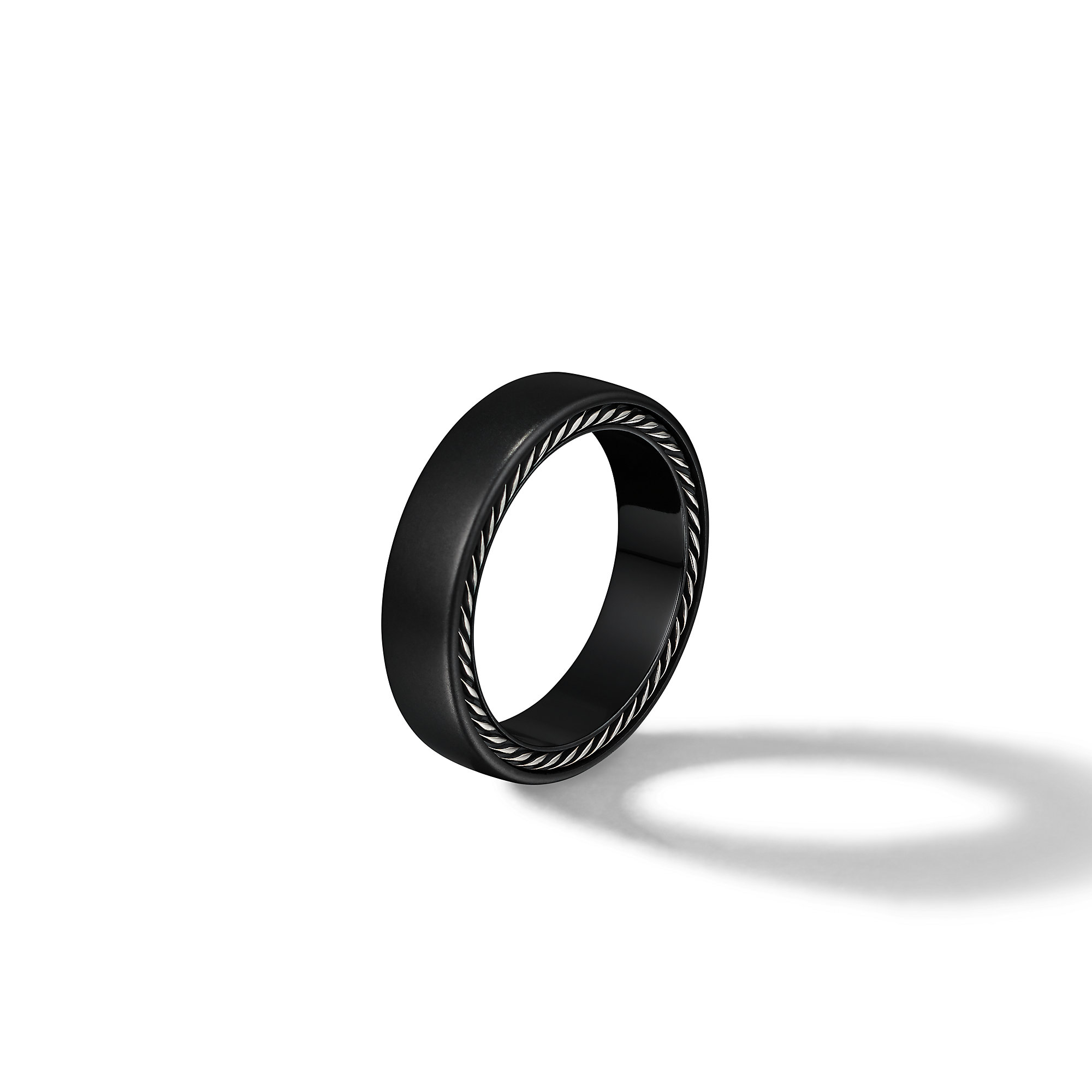 Streamline Band Ring in Black Titanium