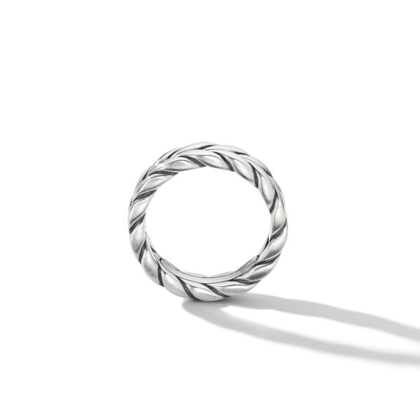 Chevron Band Ring in Sterling Silver, 6mm - Image 2