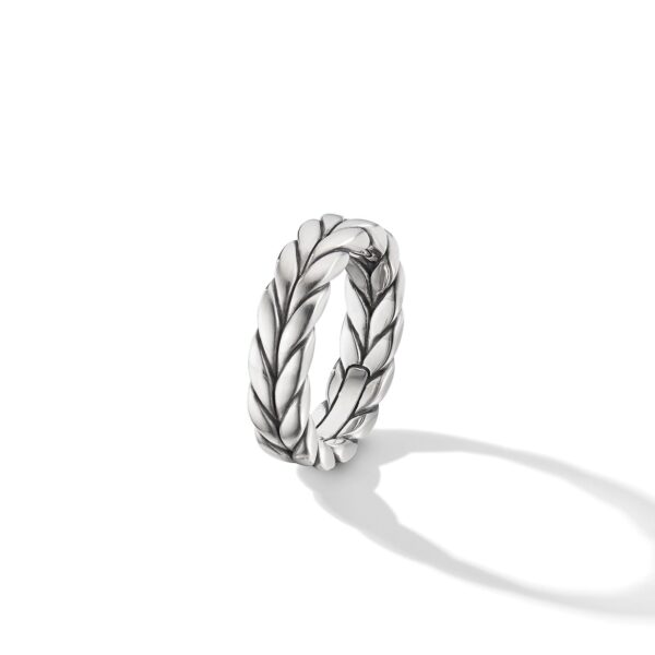 Chevron Band Ring in Sterling Silver, 6mm - Image 3