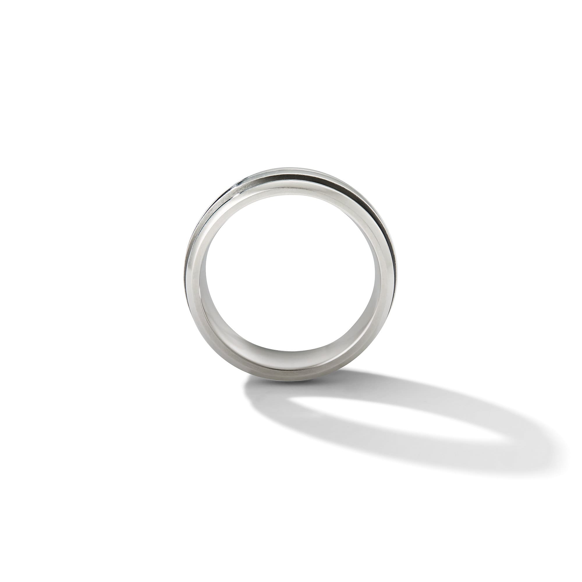 Deco Band Ring in Sterling Silver, 8.5mm