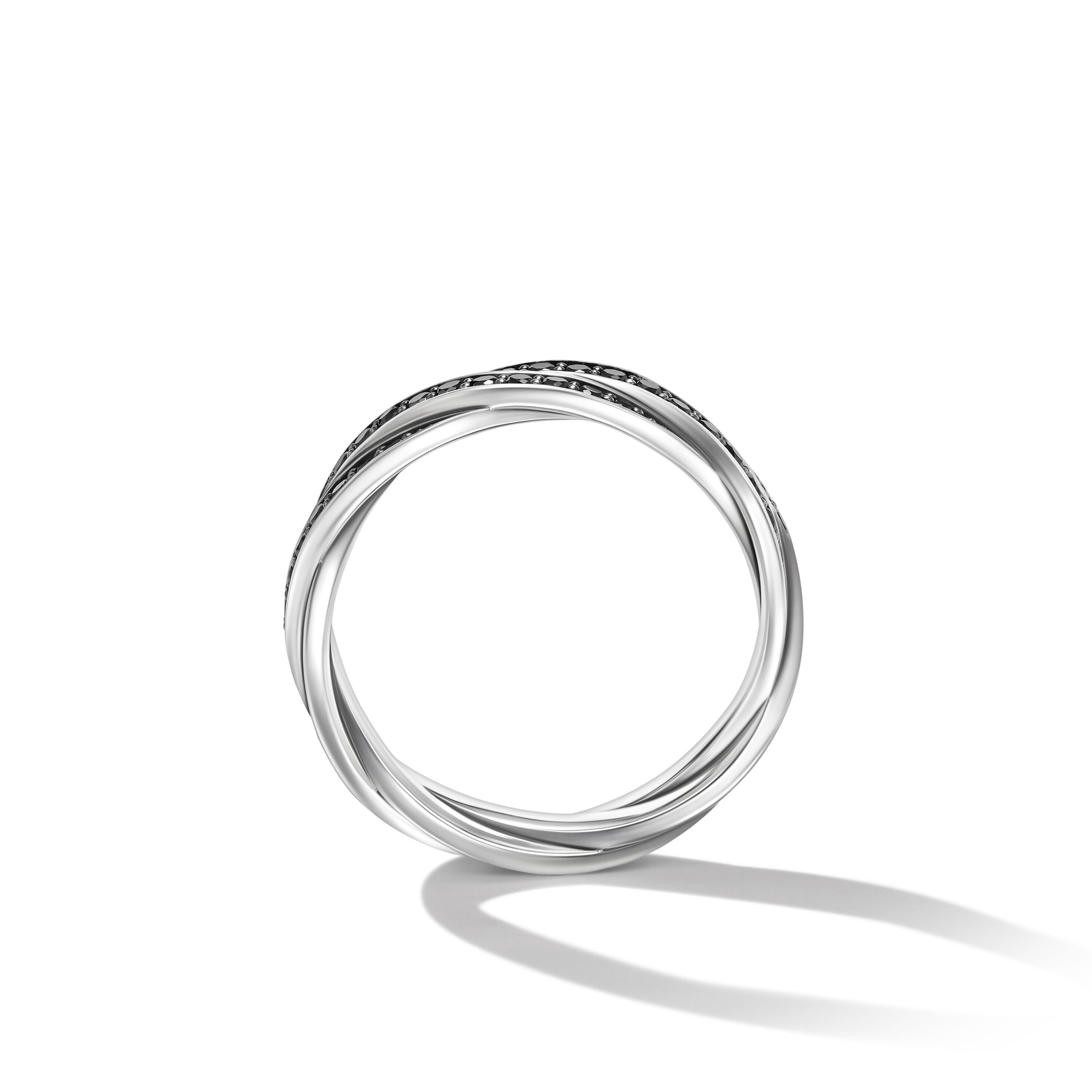 DY Heliosâ„¢ Band Ring in Sterling Silver with Black Diamonds