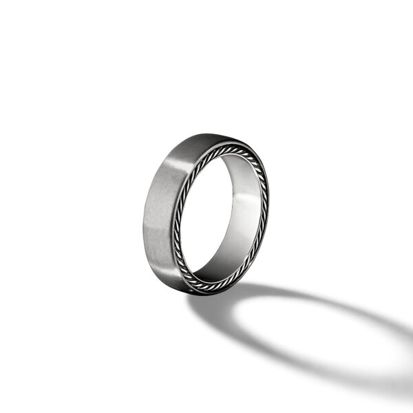 Streamline Band Ring in Grey Titanium, 6mm - Image 3
