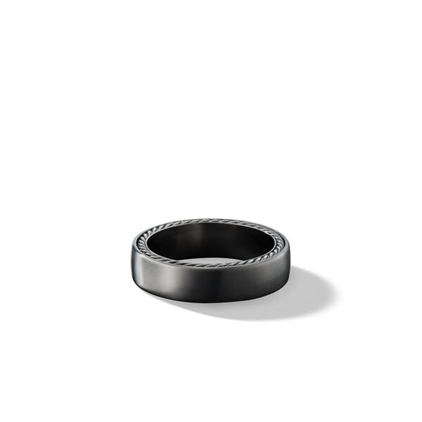 Streamline Band Ring in Grey Titanium, 6mm