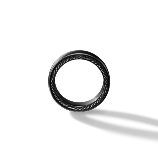 Streamline Band Ring in Black Titanium, 6mm - Image 2