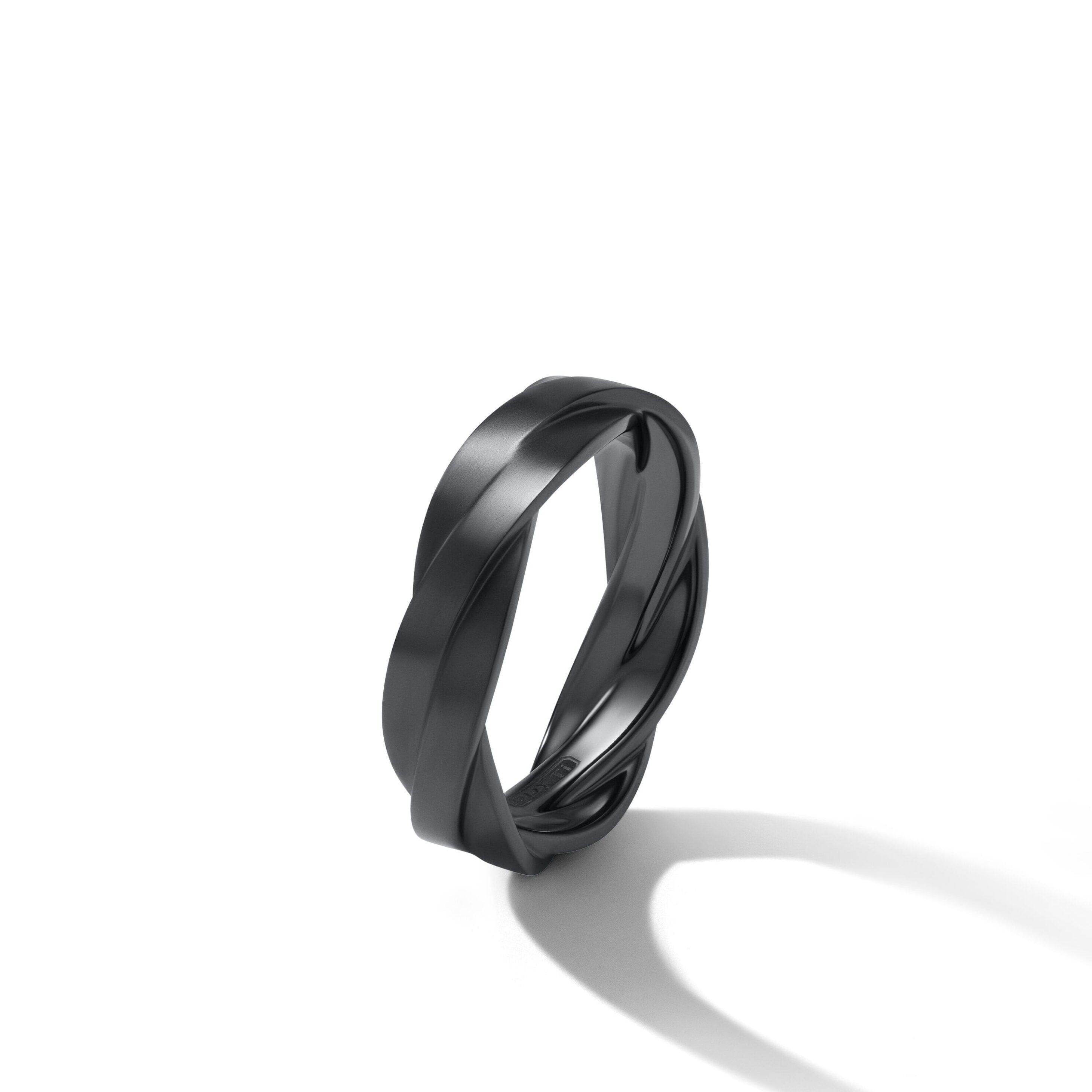 DY Heliosâ„¢ Band Ring in Black Titanium