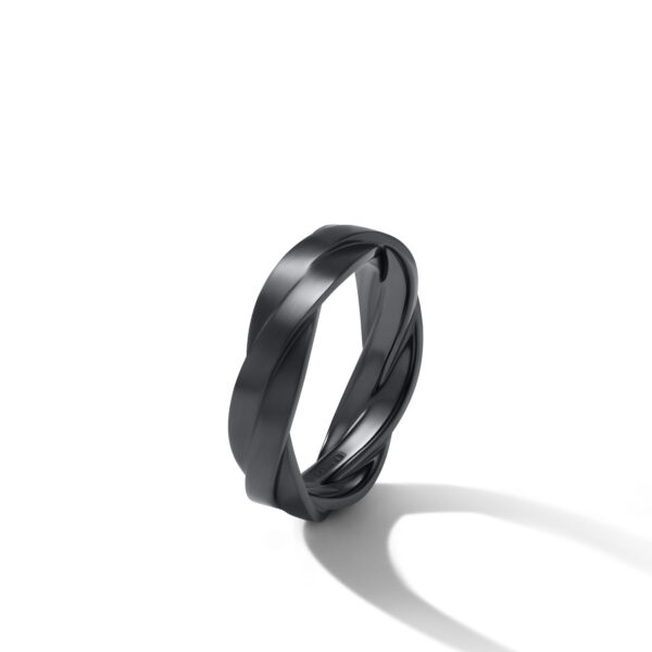 DY Heliosâ„¢ Band Ring in Black Titanium, 6mm - Image 3
