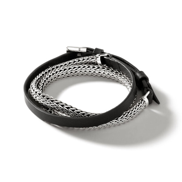 Icon Wrap, Sterling Silver, Leather Size M - Image 2