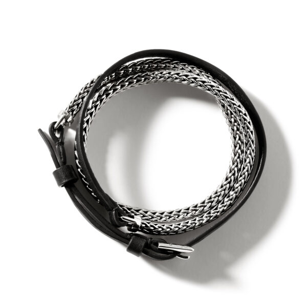 Icon Wrap, Sterling Silver, Leather Size M - Image 3