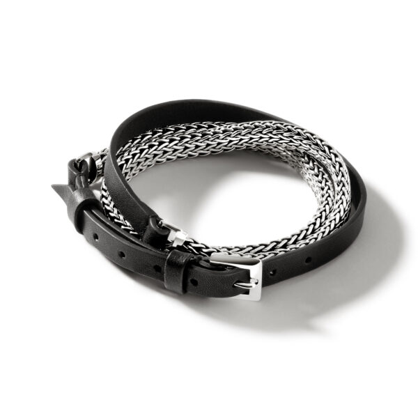 Icon Wrap, Sterling Silver, Leather Size M - Image 5
