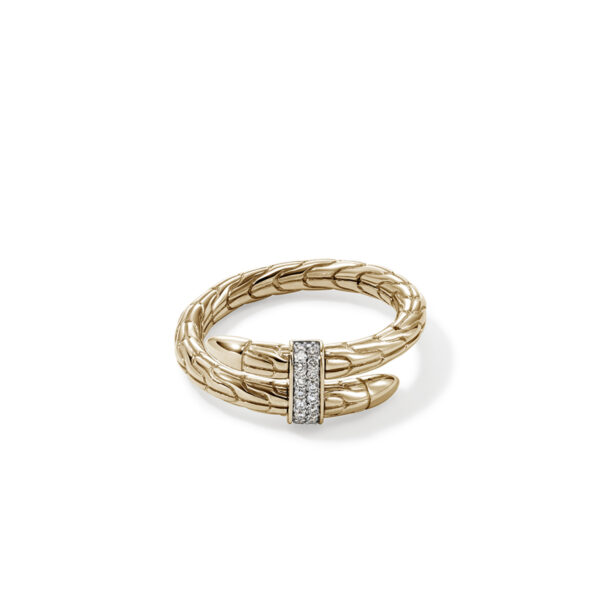 Spear Ring, Gold, Diamonds, Size 7 - Image 2
