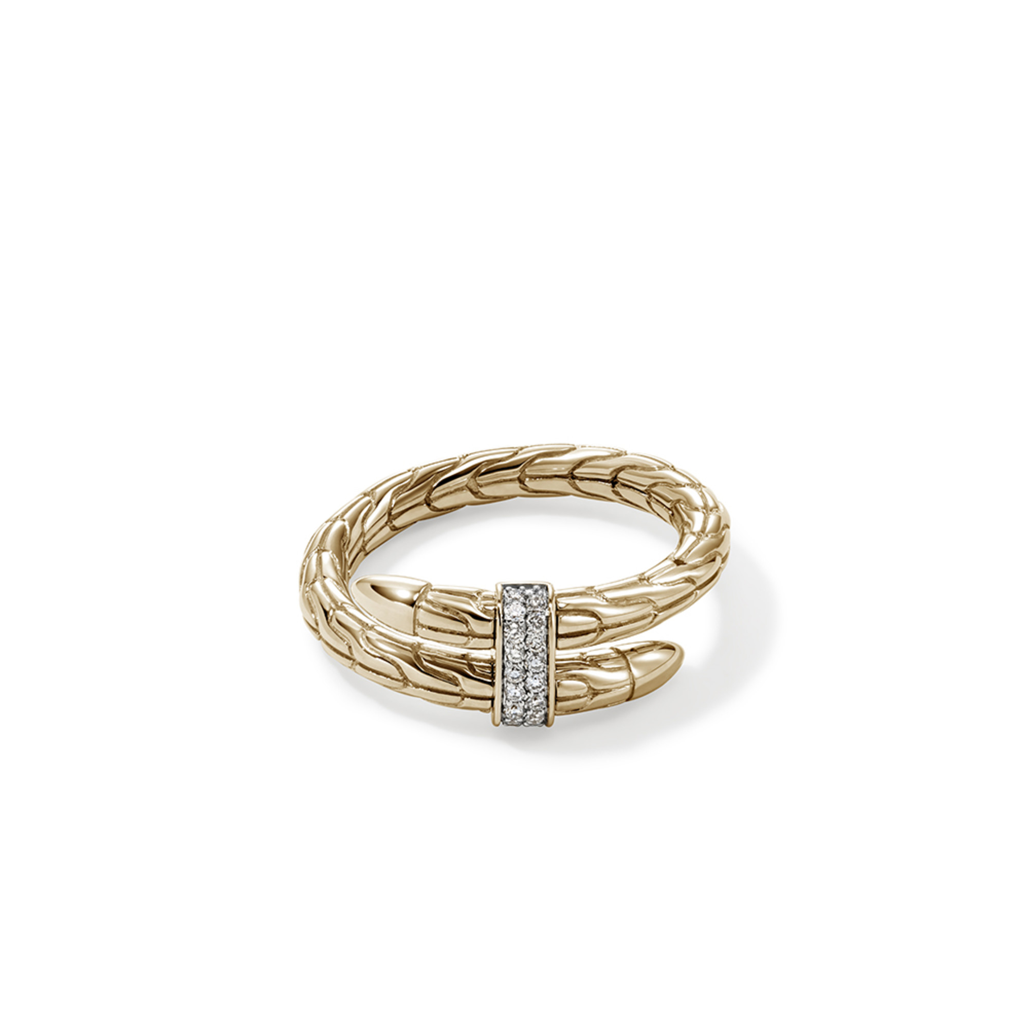 Spear Ring, Gold, Diamonds, Size 7