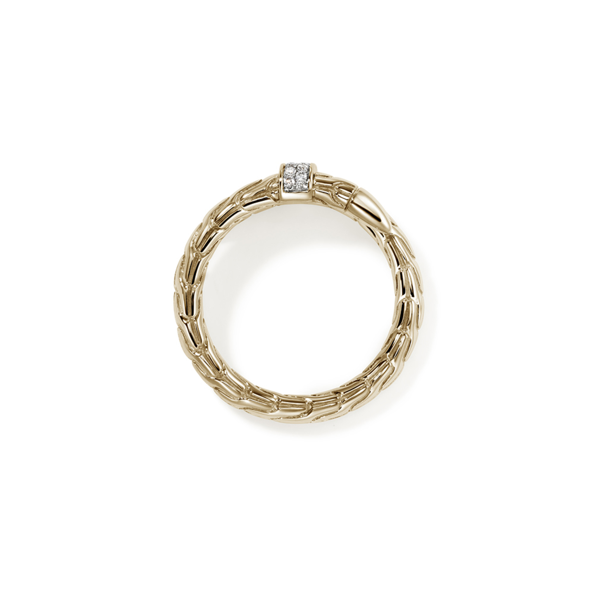 Spear Ring, Gold, Diamonds, Size 7