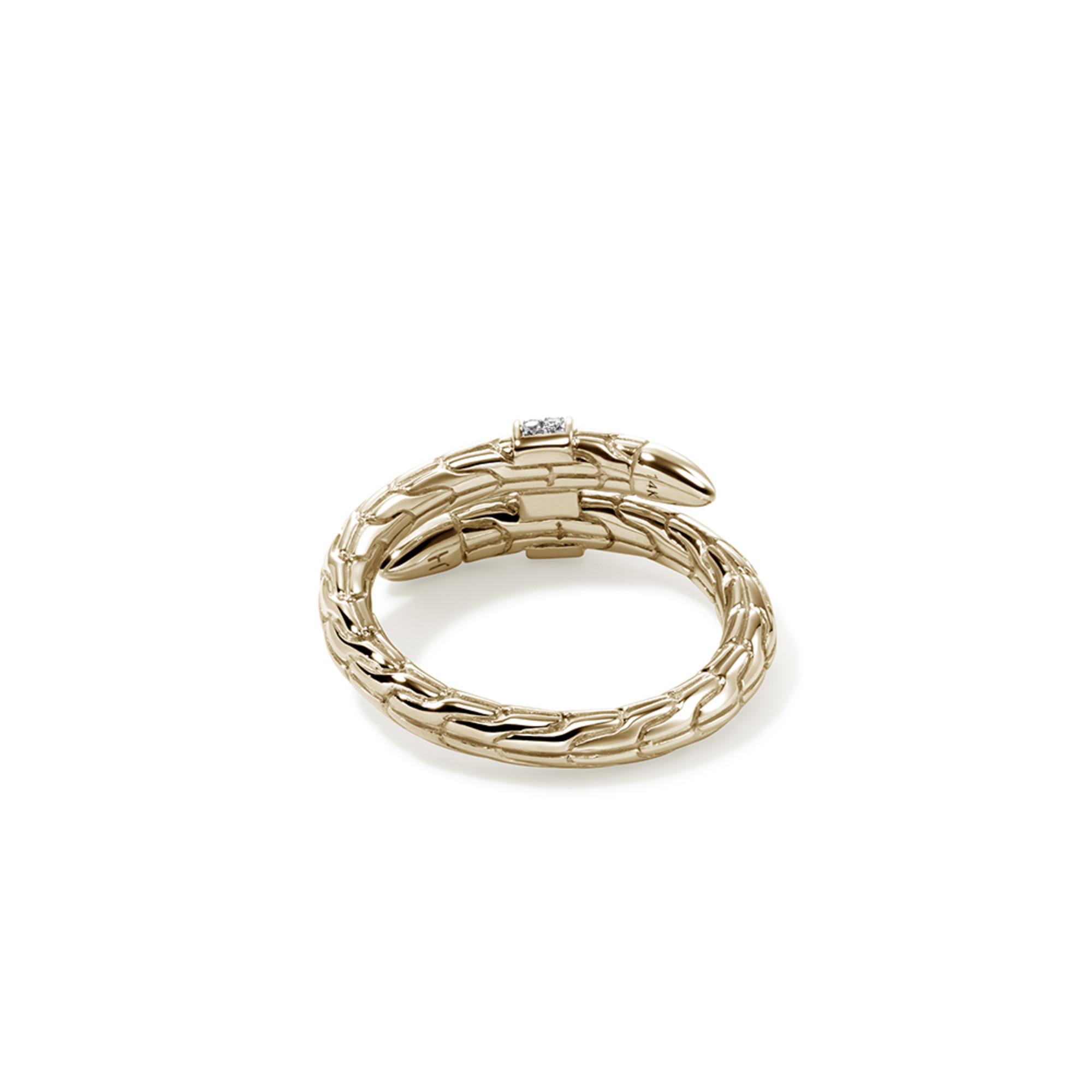 Spear Ring, Gold, Diamonds, Size 7
