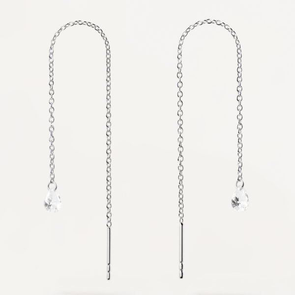Waterfall drop silver Earrings - Image 2