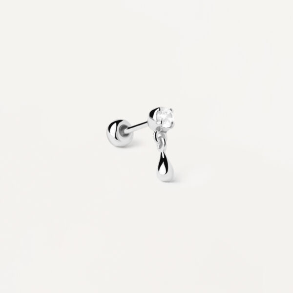 Water single stud Earring, Silver - Image 2