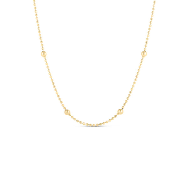 Diamonds by the Inch Yellow Gold Station Necklace Length 17""