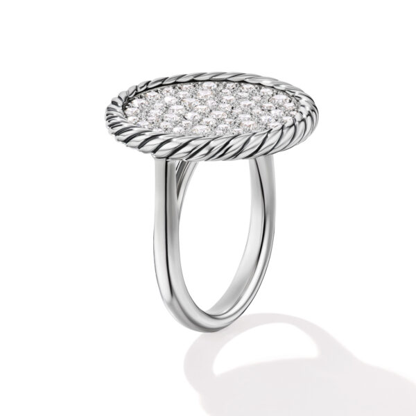 DY Elements Ring in Sterling Silver with Diamonds, 21.2mm - Image 2