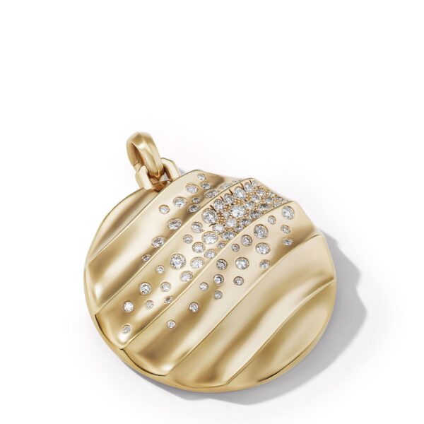 Albion Pendant in 18K Yellow Gold with Citrine and Diamonds, 11mm - Image 2