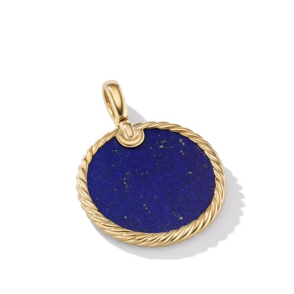 Albion Pendant in 18K Yellow Gold with Amethyst and Diamonds, 15mm - Image 2