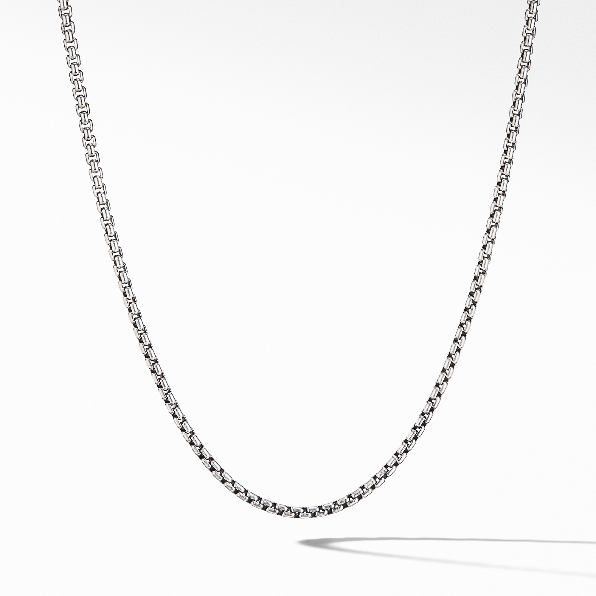 Box Chain Necklace in Sterling Silver
