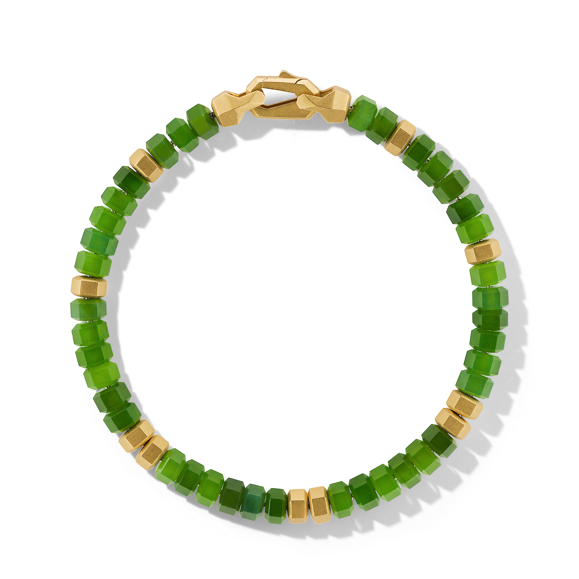 Spiritual Beads Bracelet with Black Onyx and 18K Yellow Gold, 4mm