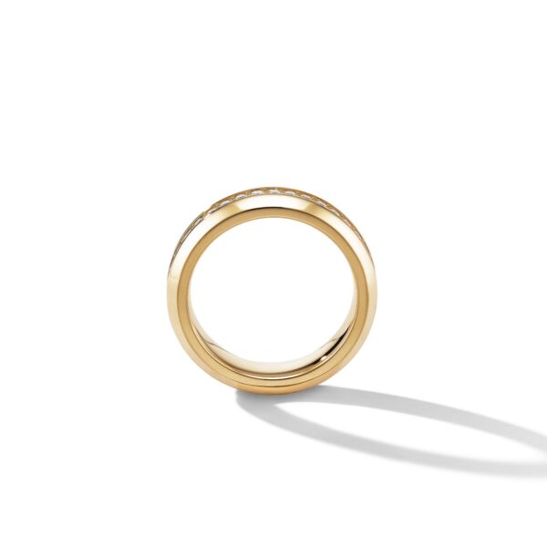 Chevron Band Ring in 18K Yellow Gold, 6.2mm - Image 2