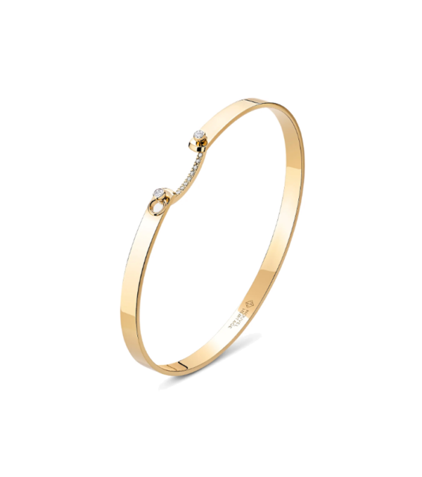 Business Meeting Mood Bangle in Yellow Gold
