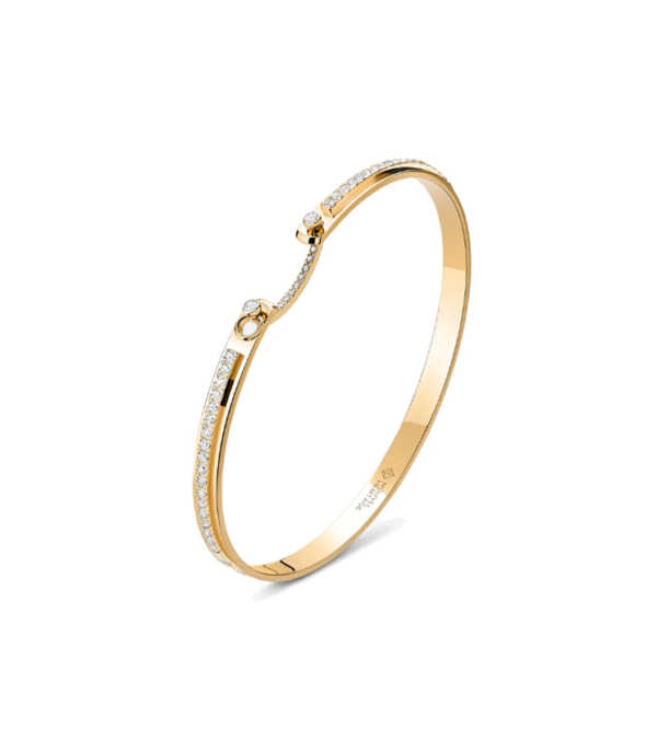 Tuxedo Mood Bangle in Yellow Gold