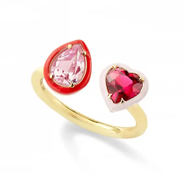 Two Stone Cocktail Ring: Pear/ Heart By Alison Lou At Reinhold