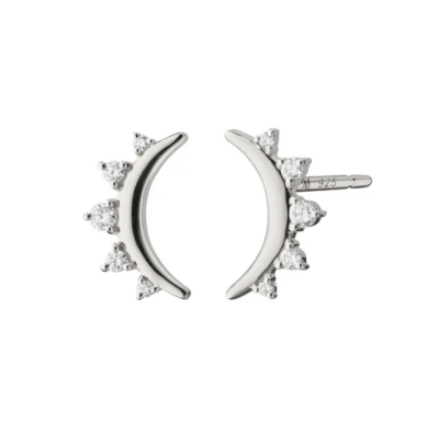 Sapphire Moon Stud Earrings