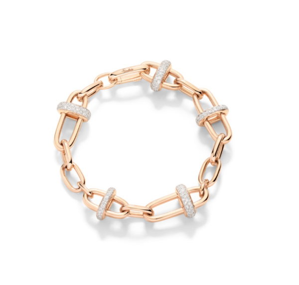 18KRG Iconica Link Bracelet with Diamonds