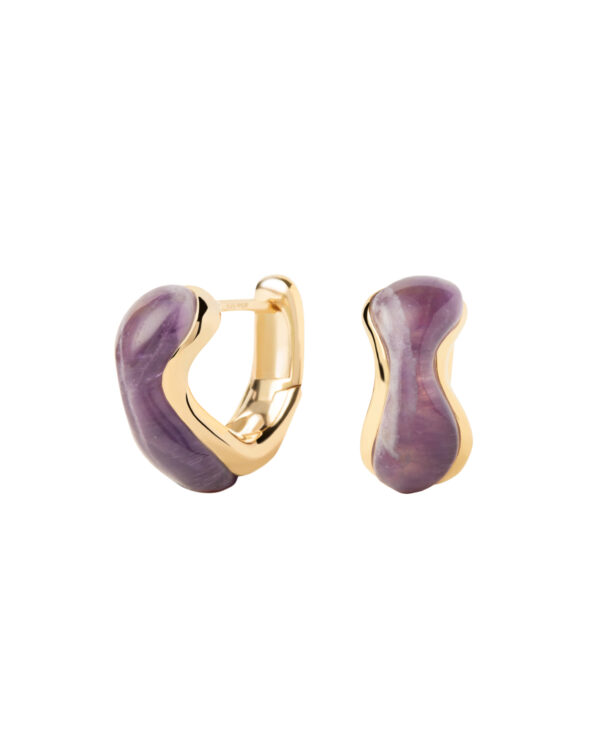 Amethyst Musa Hoop Earrings