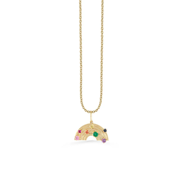 Kids Collection Gold & Gemstone Rainbow Necklace