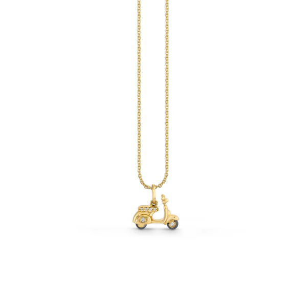 Sydney Evan 14K Yellow Gold Vespa Charm Necklace