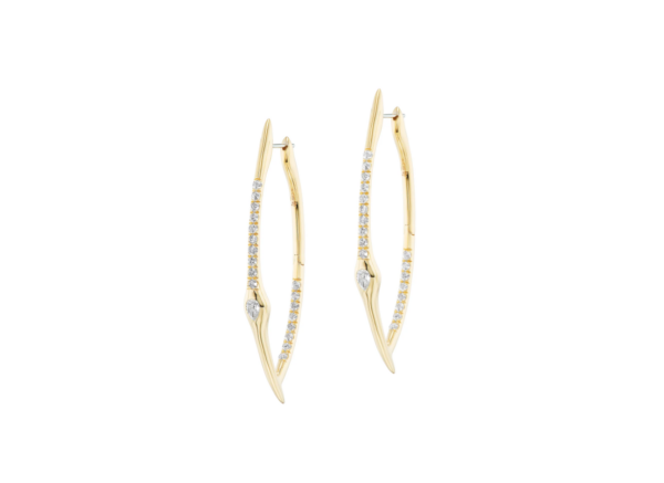 Axle Diamond Hoop Earrings