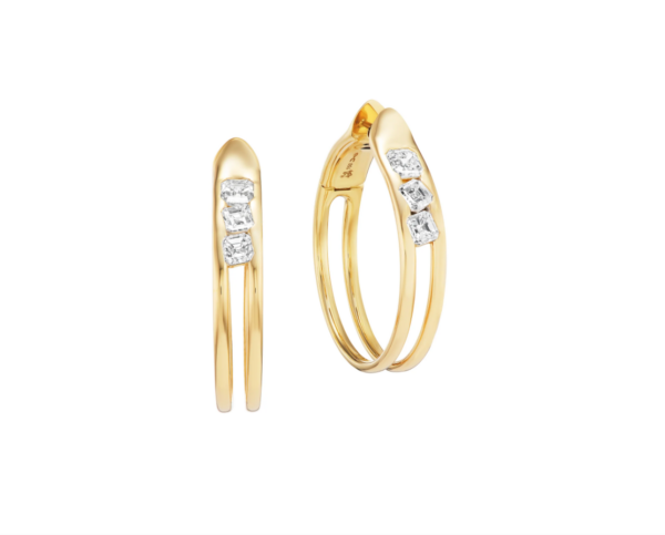 Large Diamond Hoop Earrings