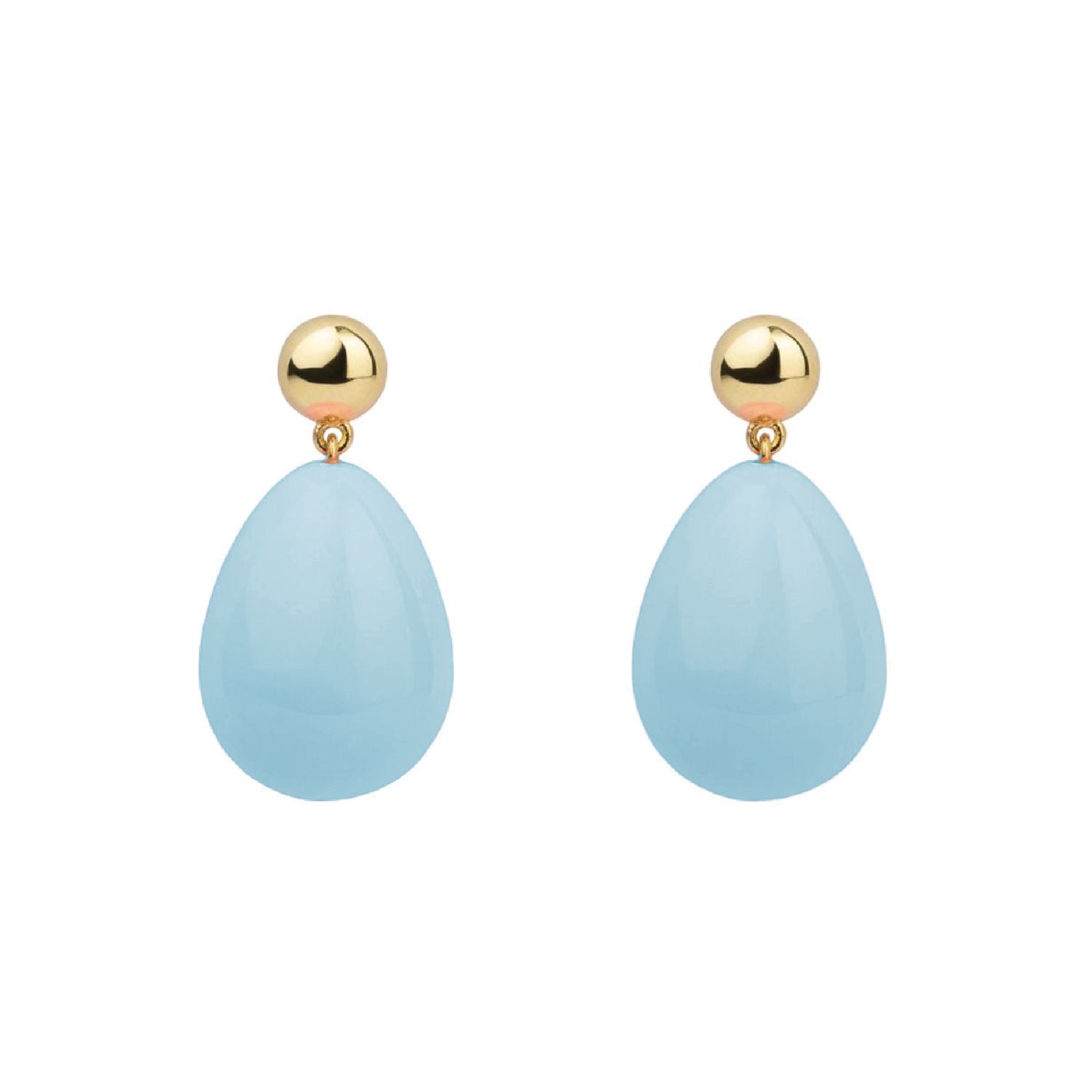 Mini YGP Light Blue Drop Earrings