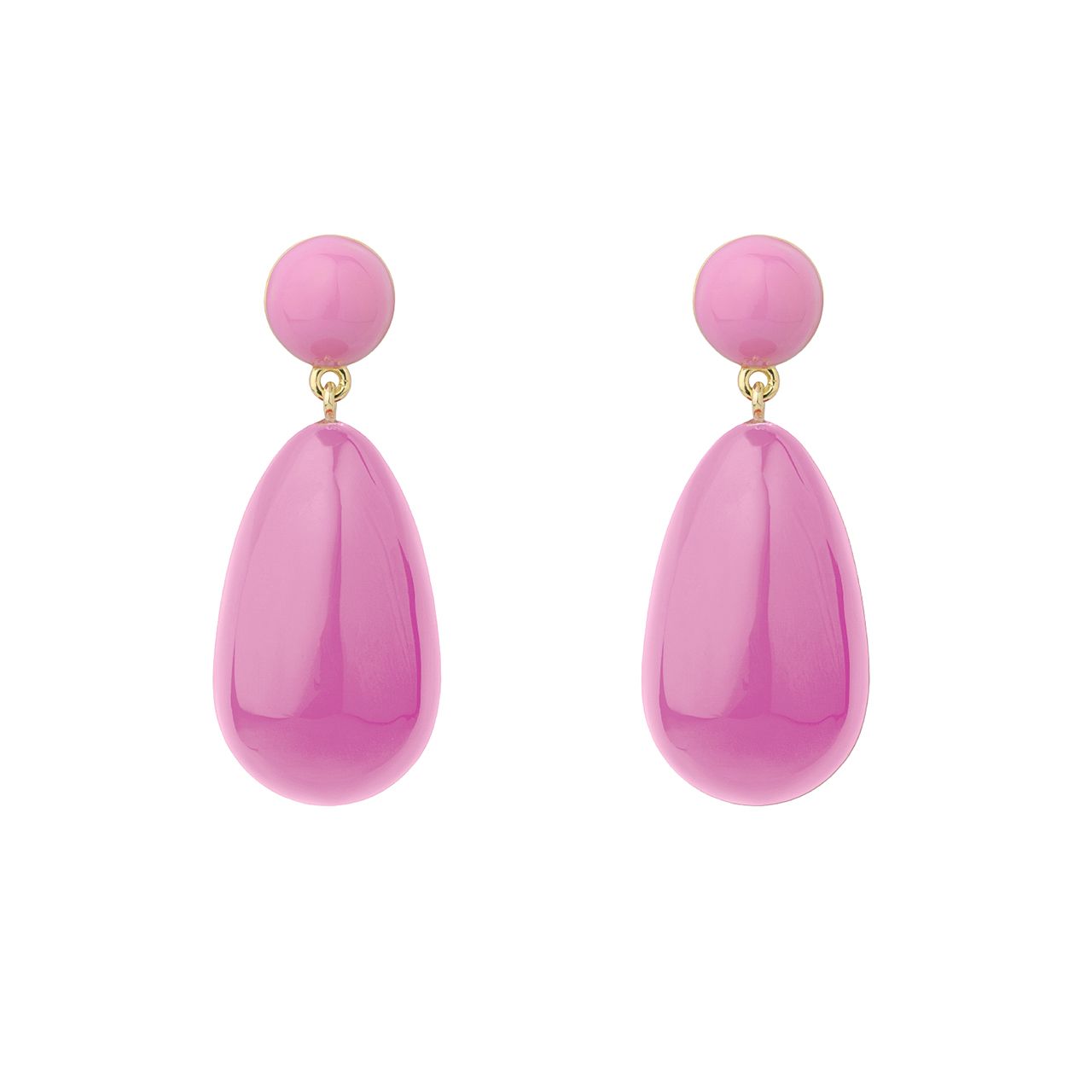Large Pink Drop Earrings